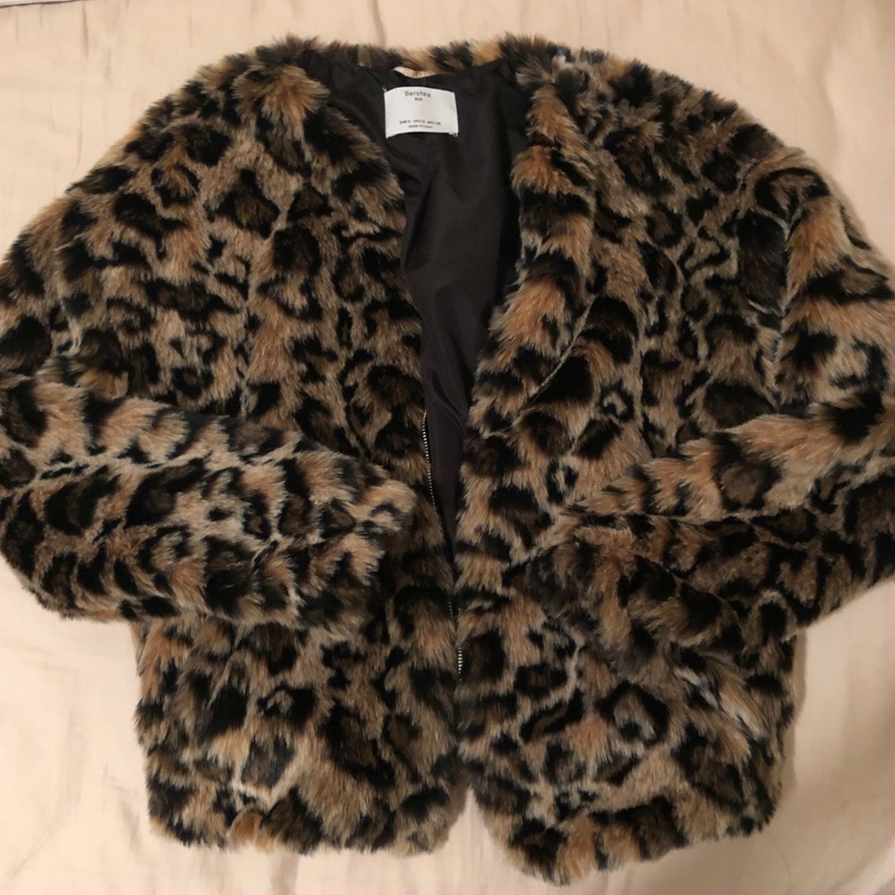 Berska leopard fur jacket